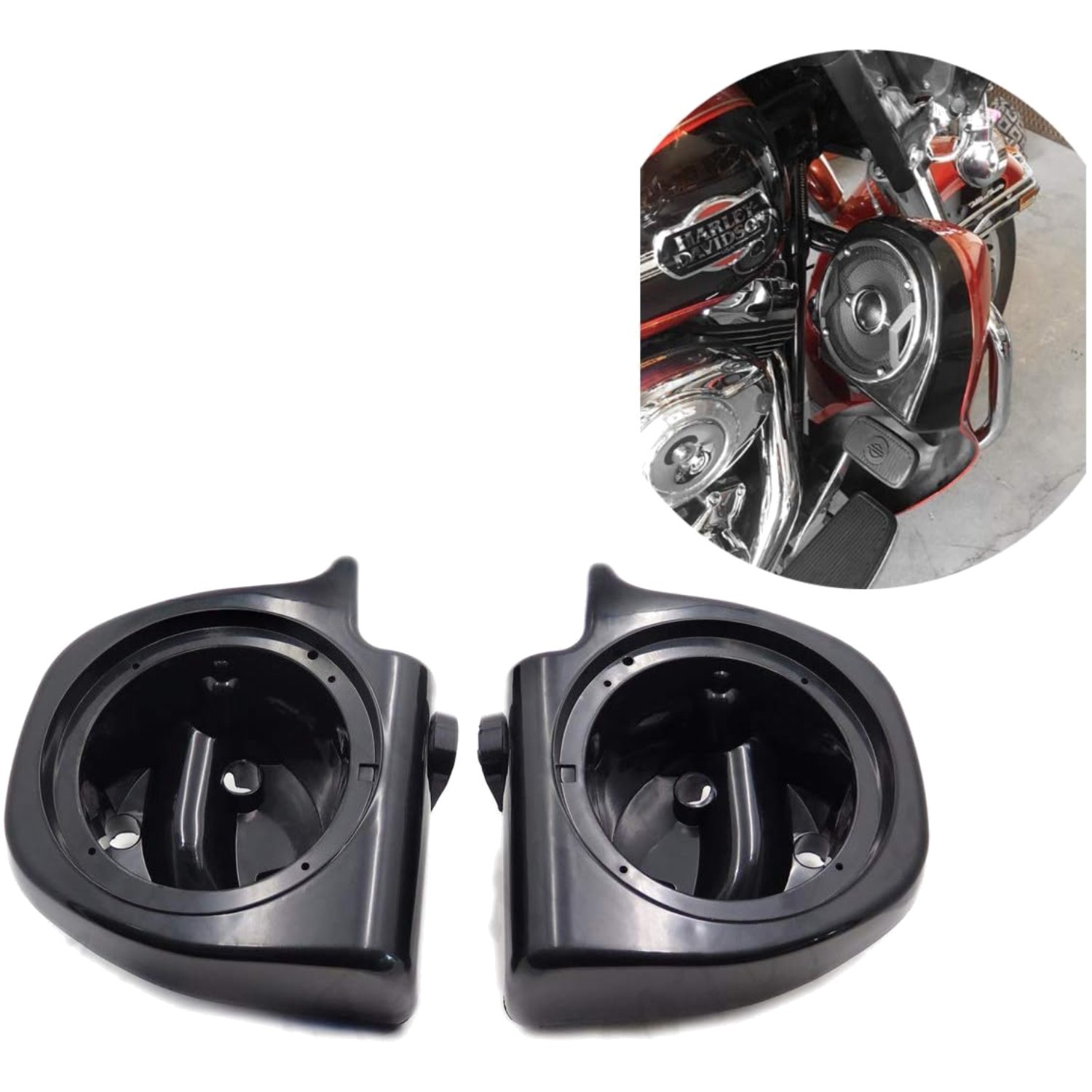 Durable ABS Speaker Pods for Harley Davidson – 6.5 Inches, Bluetooth Compatible