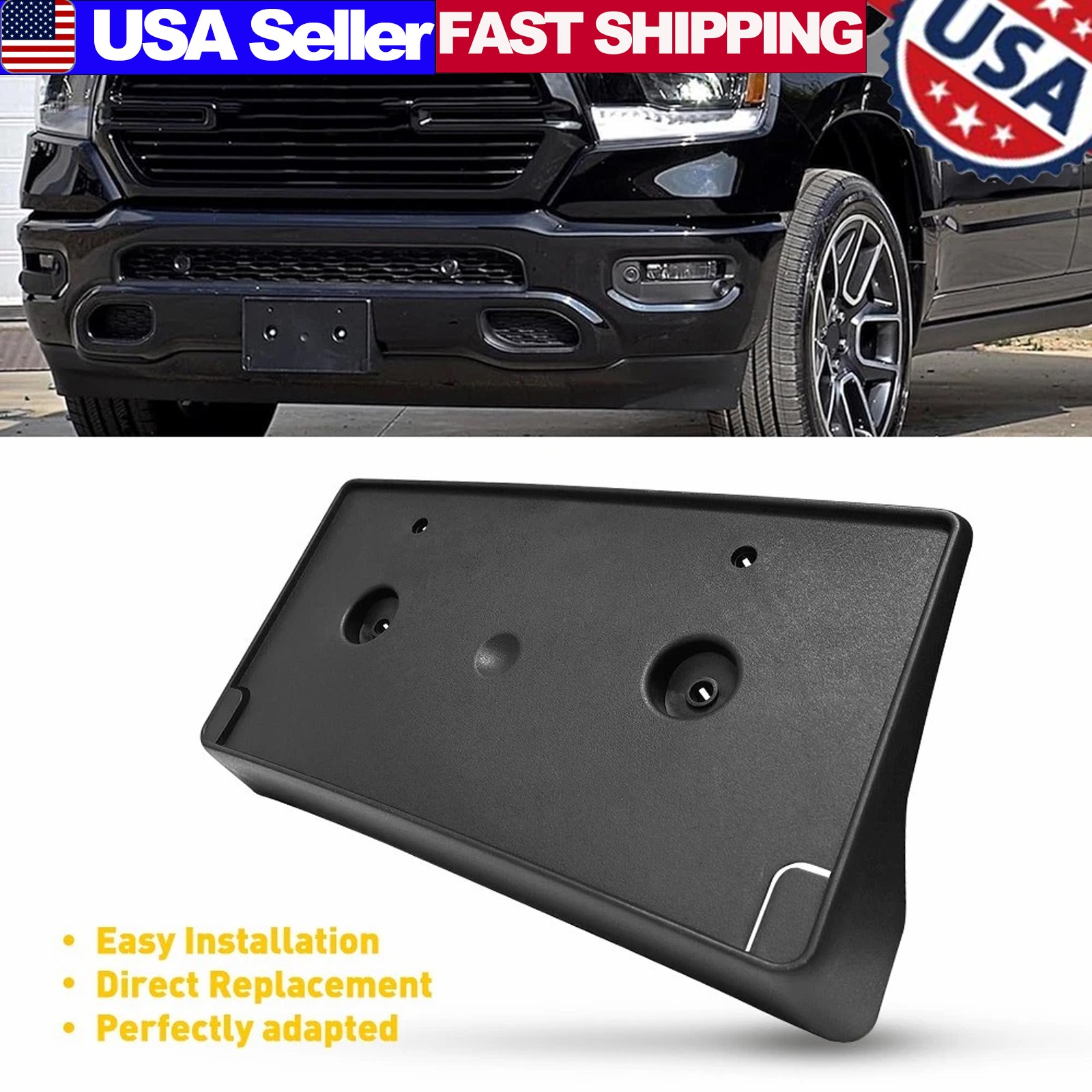 License Plate Bracket Screws Kit For 2019-24 DODGE RAM 1500 with DT Bumper