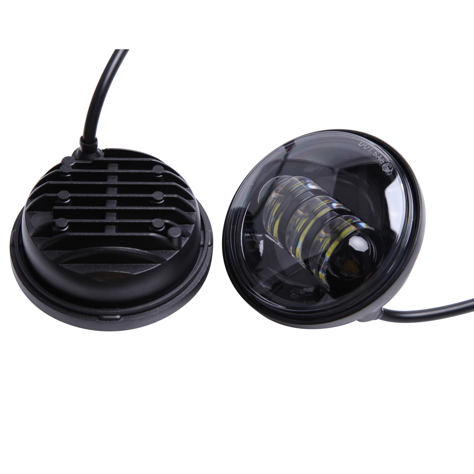 Pair Black 4.5″ Inch LED Passing Lamp Spot Fog Lights For Victory Cross Country