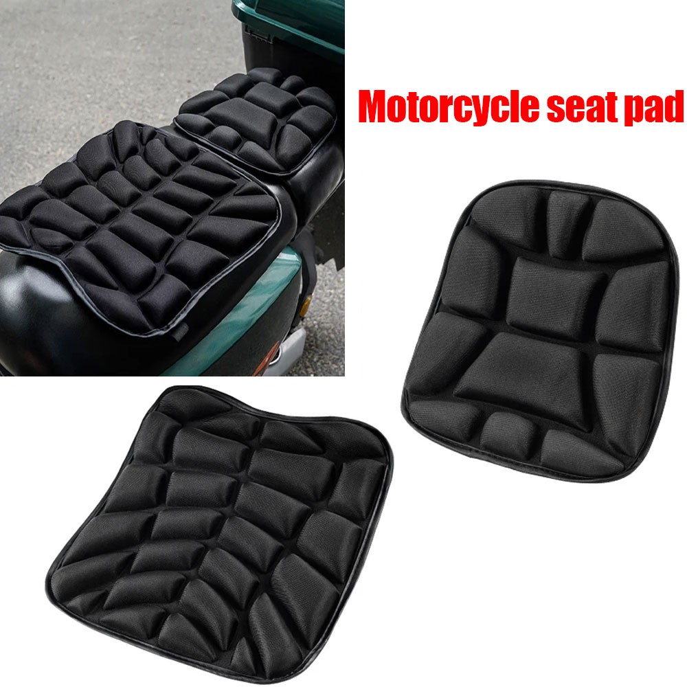 Black Motorcycle Parts Seat Cover Cushion Shockproof Pad Breathable Accessories