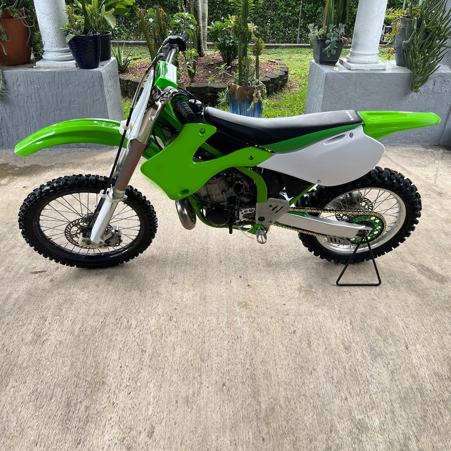 7PCS Green ABS Restyle Plastic Kit For KAWASAKI KX125 KX250 1999 2000 2001 2002