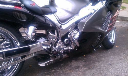 99-18 Suzuki Hayabusa with 4 into 1 Exhaust SHORTY YORK MOTO GP SLIP-ON MUFFLER