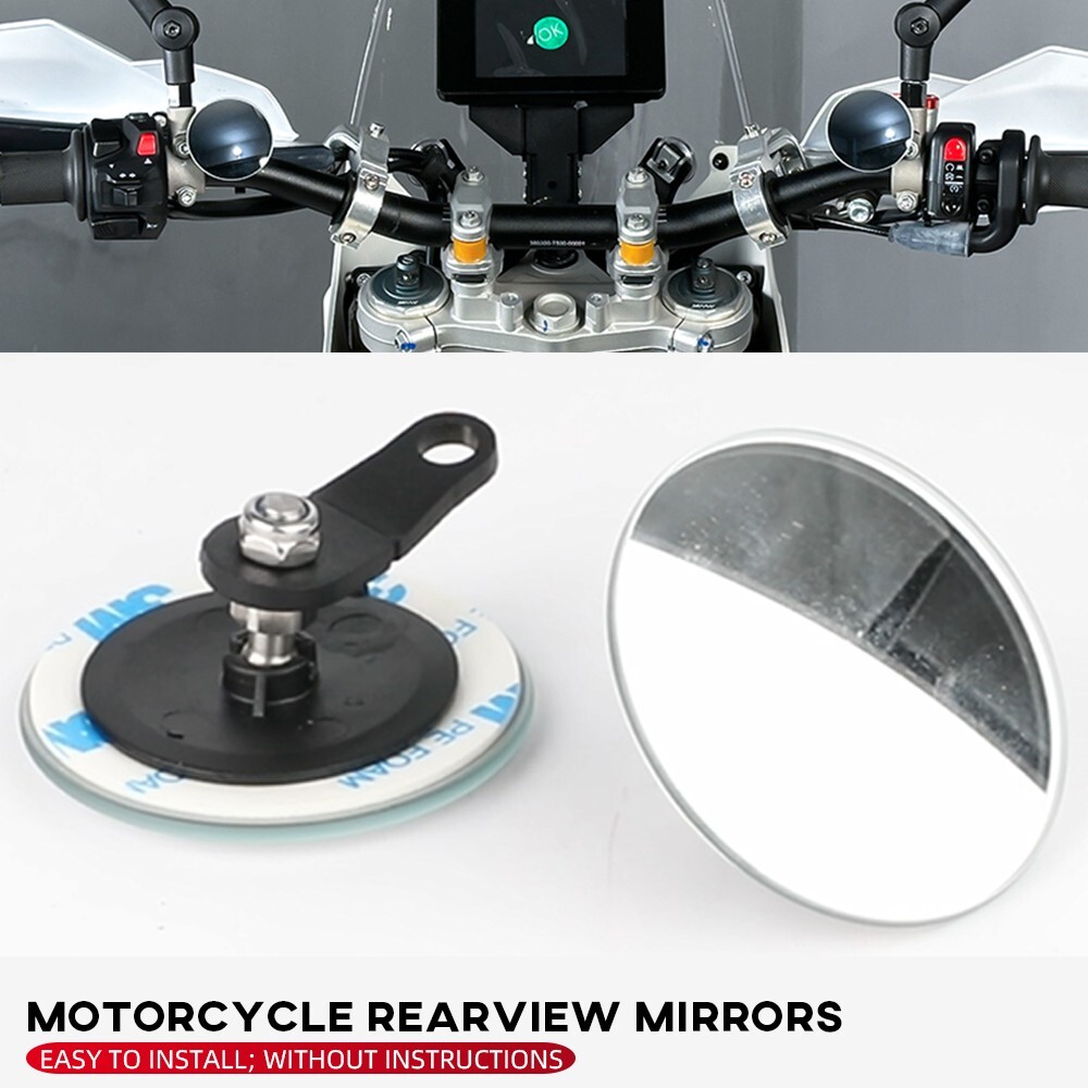 360° Blind Spot Mirrors Round HD Glass Convex Side Rear View Mirror For KOVE
