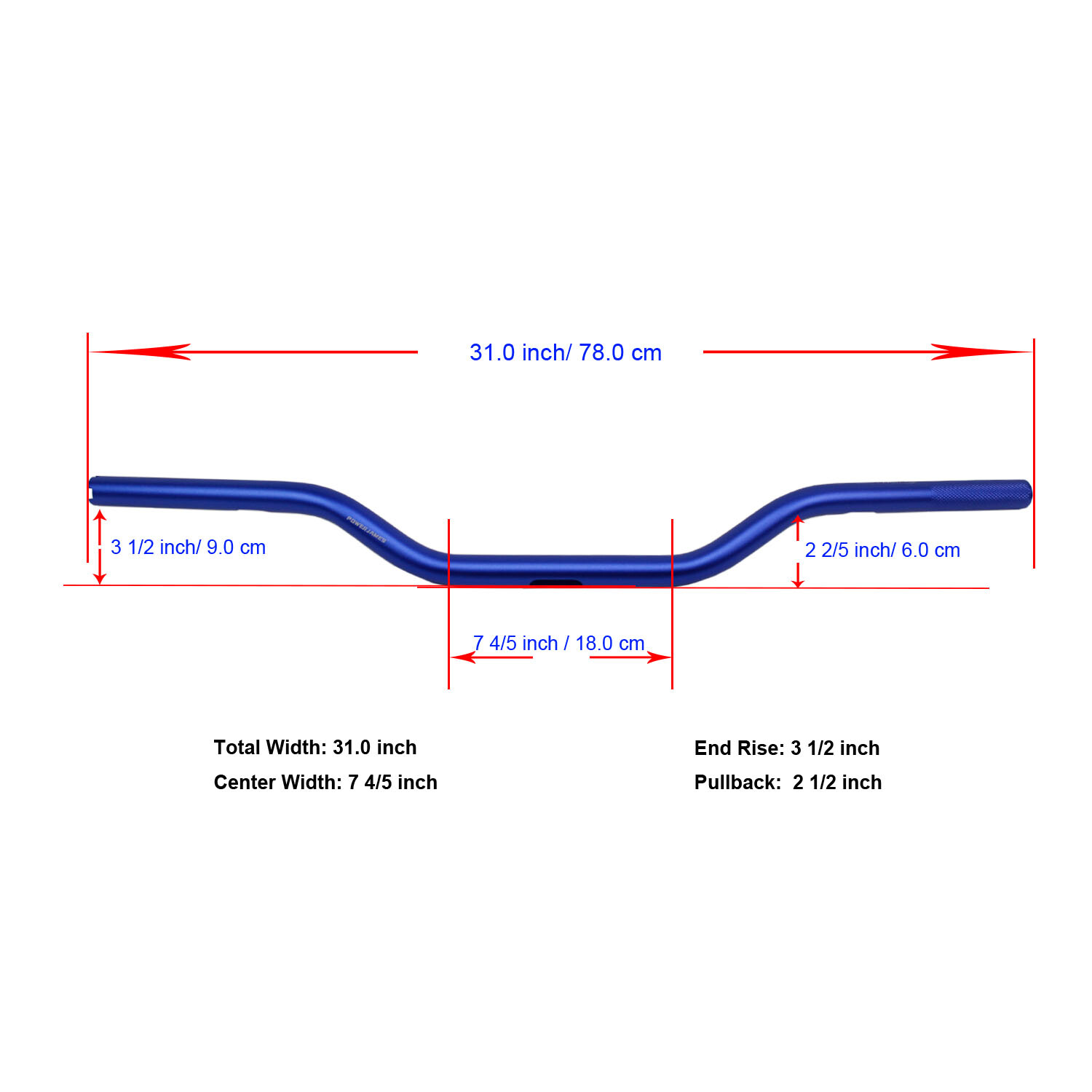 Aluminum 1.0″ Blue Straight Drag Handlebar for Harley Softail FLFB/S FXBR/S FXLR