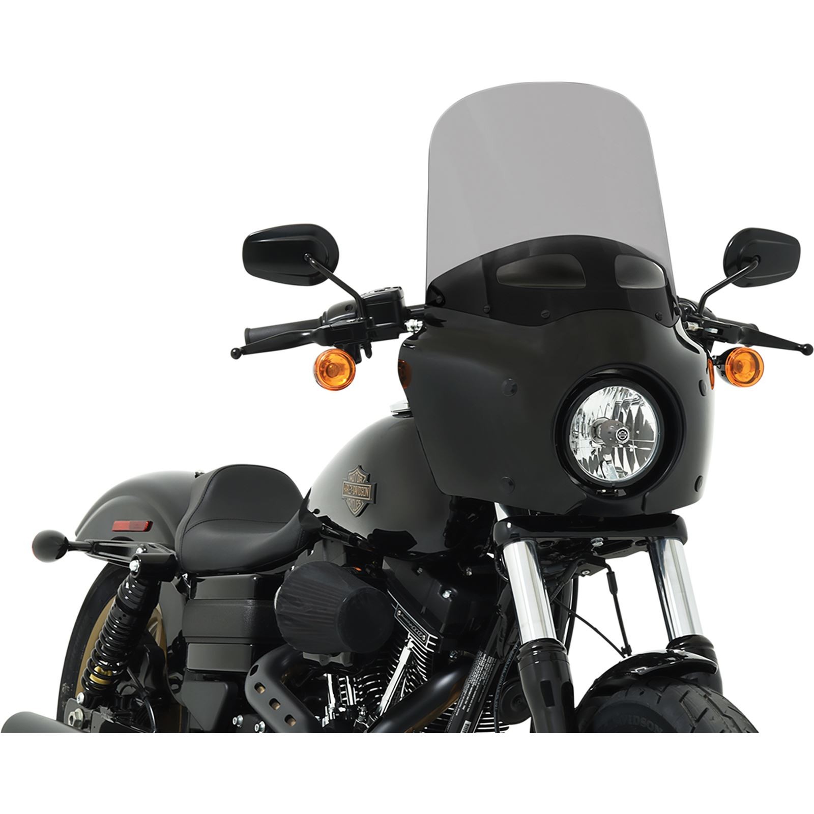 Memphis Shades Roadwarrior Cafe Shield – Vented – Black Smoke -15″ MEP87612
