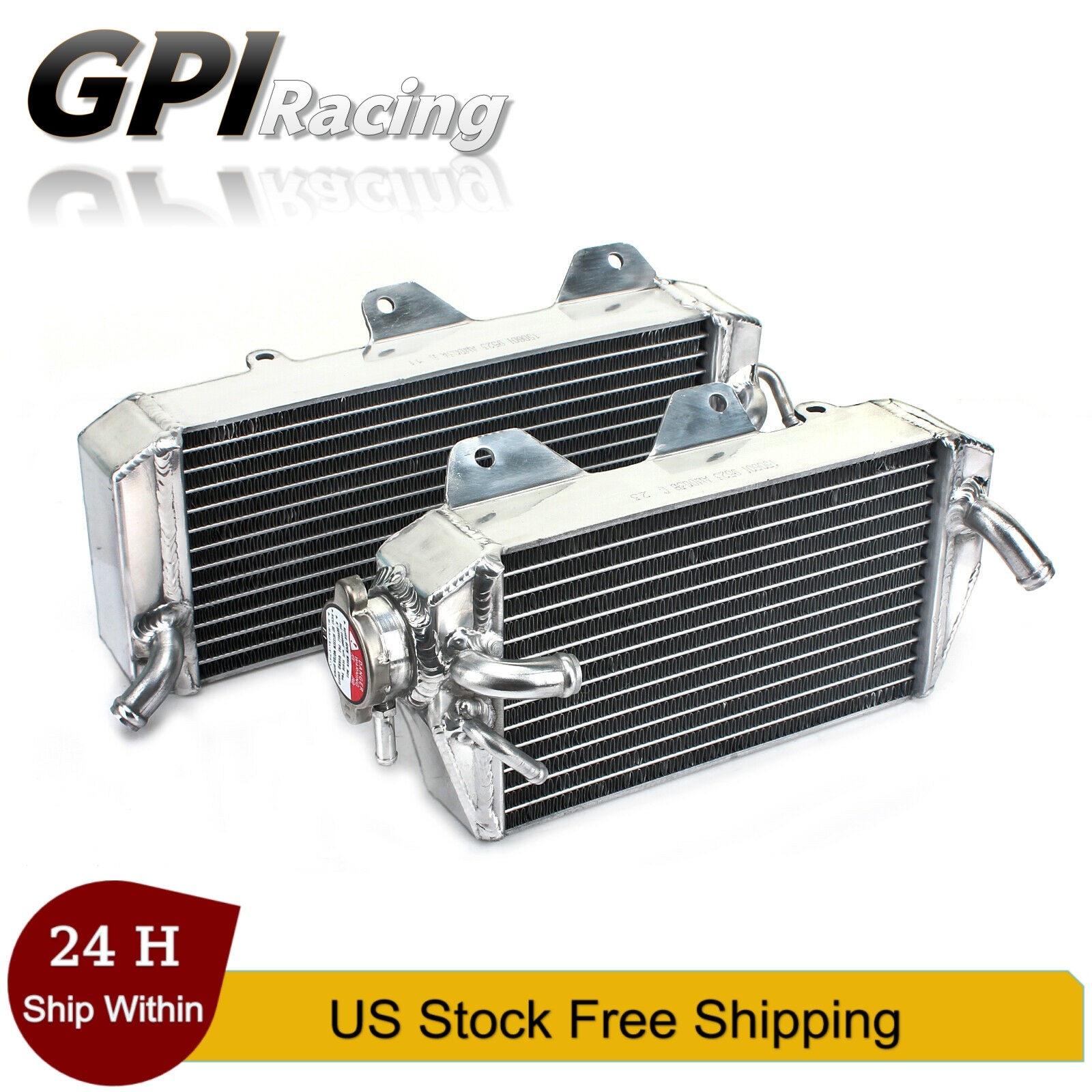 Silver Radiator ALL Aluminum FITS FOR 2006-2008 2007 Kawasaki KX450F KX 450 F