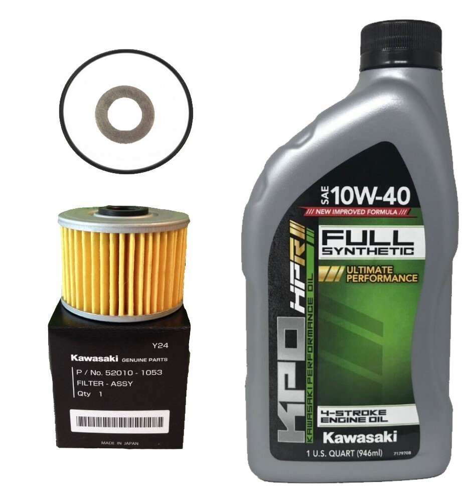 Kawasaki KLX 110 KLX 110R RL L OEM Synthetic Oil Change Kit Oil Filter & Gaskets