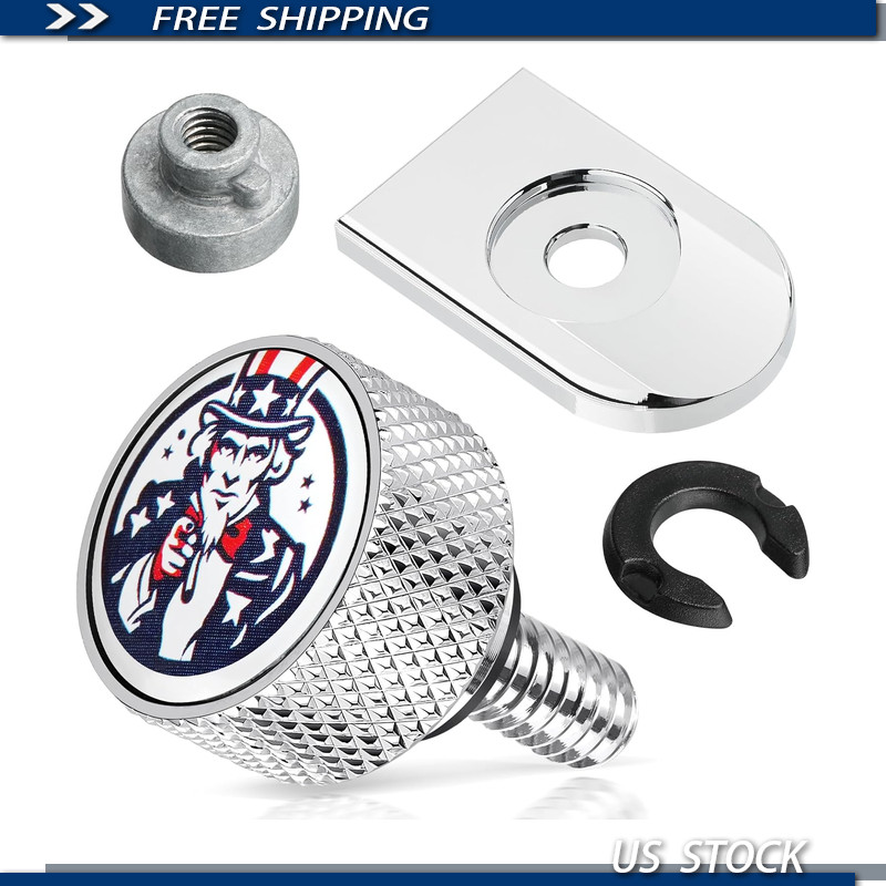 Seat Bolt Screw Nut Cover Mount Kit Stainless Steel Chrome Harley Touring Sports