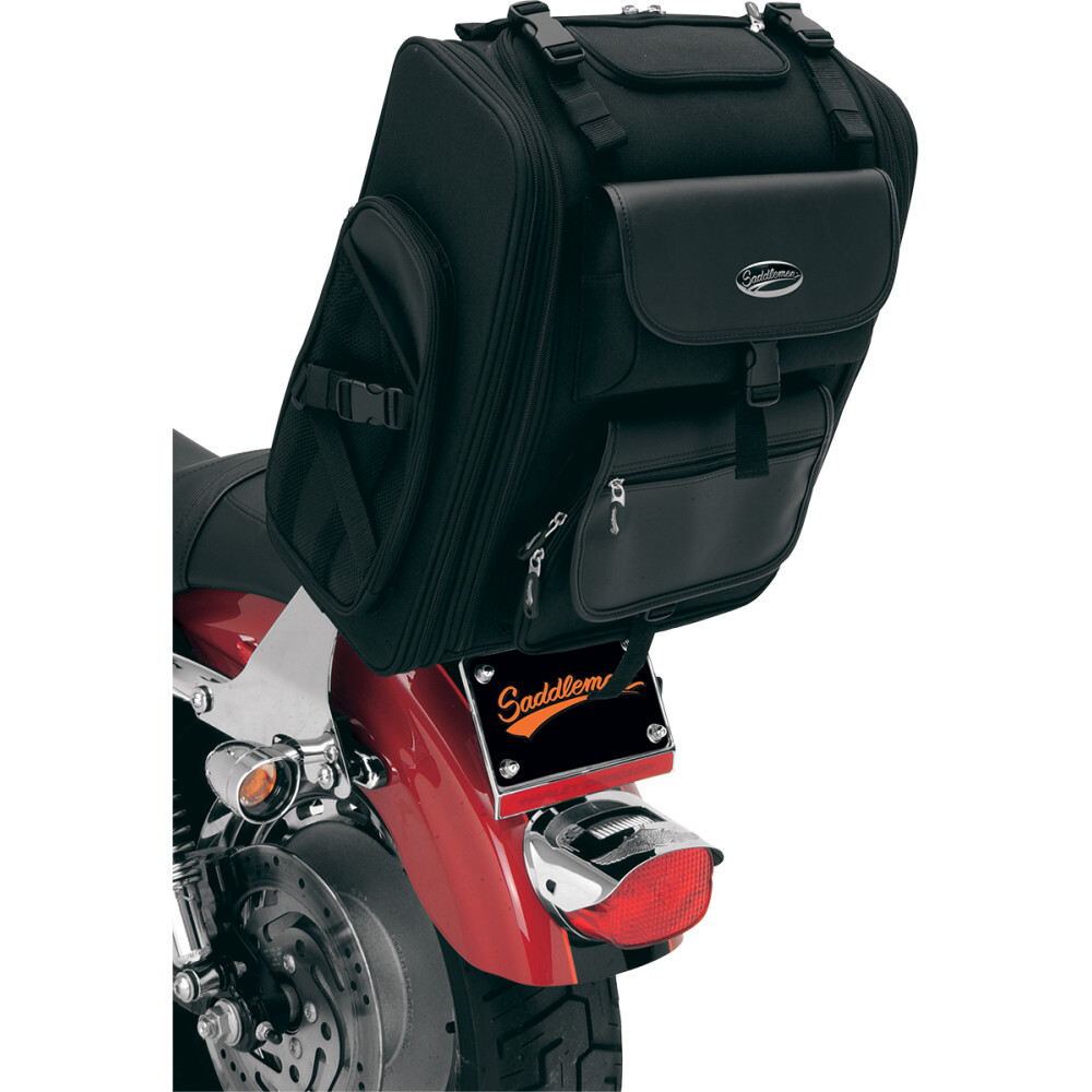 Saddlemen S2200E Expandable Sissy Bar Bag (Black) 3515-0080