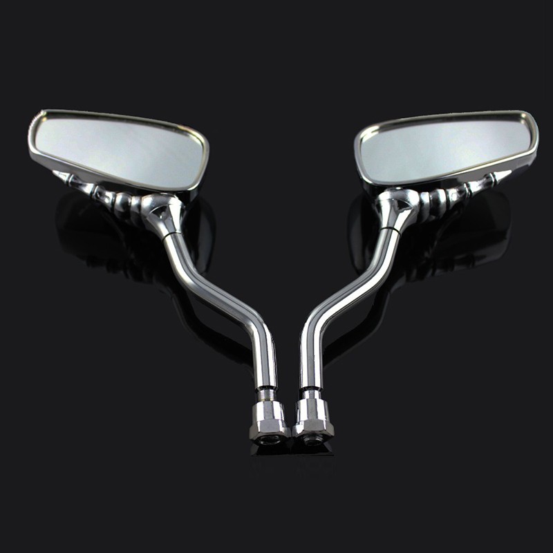 1 Pair of Motorcycle Bike Rearview Side Mirrors Skeleton Skull Hand Claw