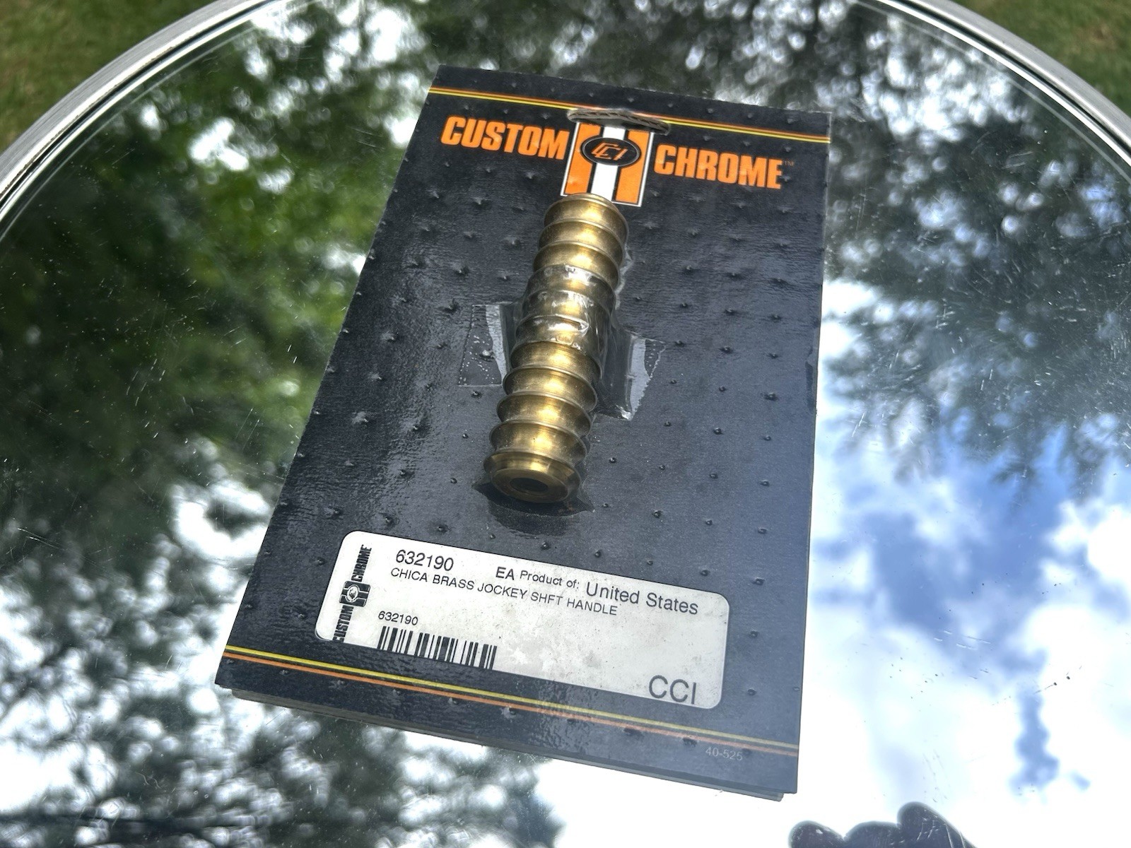 CHICA CUSTOM CYCLES CCC BRASS SHIFT HANDLE KNOB JOCKEY SHIFT HARLEY CHOPPER
