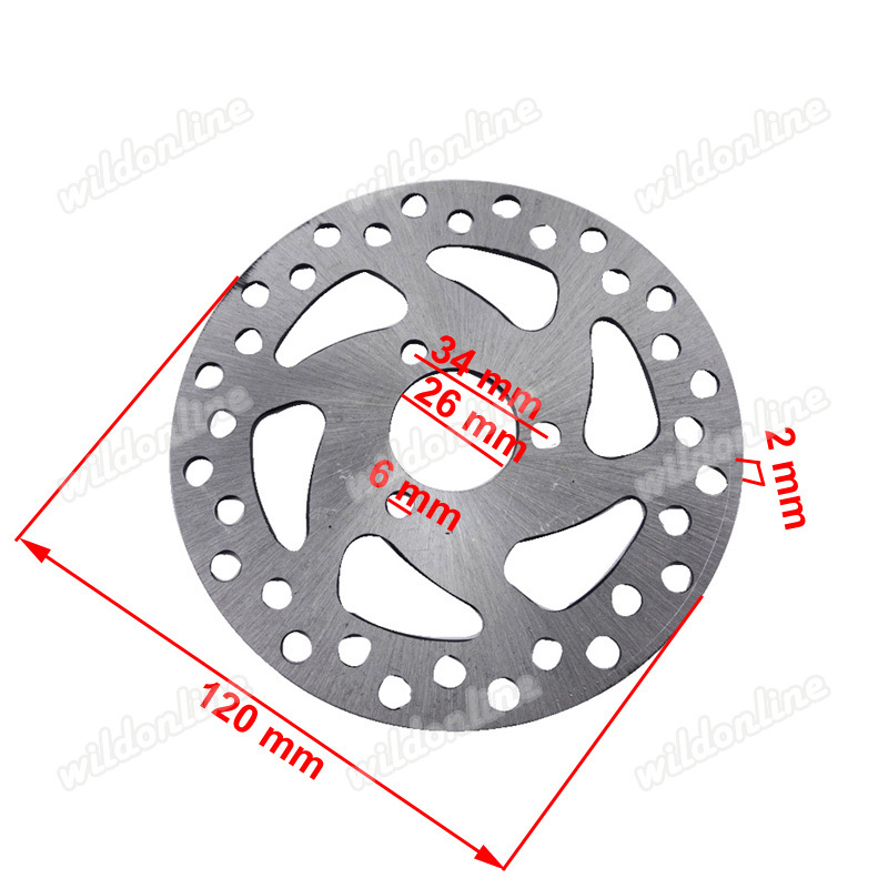 120mm 26mm Brake Disc Rotor For 47cc 49cc Gas Scooter Pocket Bike Mini Dirt Bike