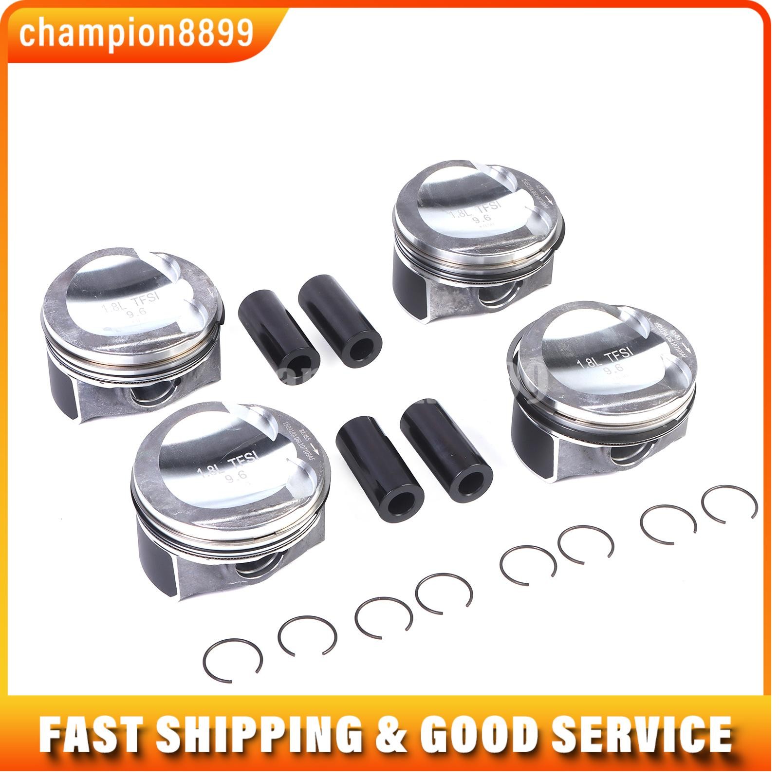4 pcs 06H107065DF +0.5mm Piston Set 23mm For Audi A3 2008-2013 A4 2008-2015 1.8T