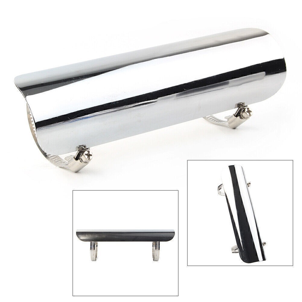 Motorcycle Exhaust Muffler Pipe Heat Shield Cover Protector Chrome For Harley