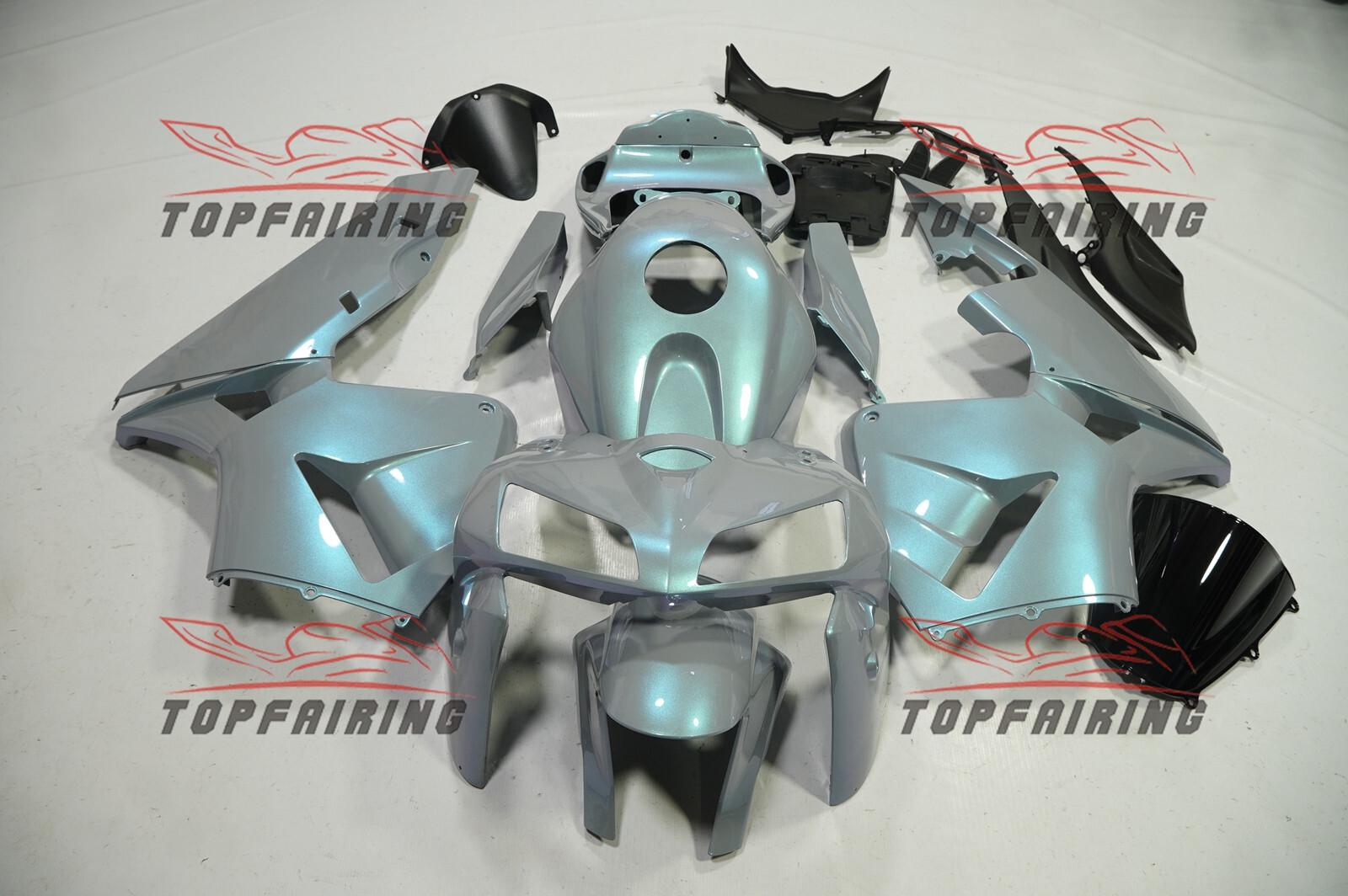 Chameleon Gray Dazz Green Blue Fairing Body Kit for Honda CBR600RR 2005-2006 ABS