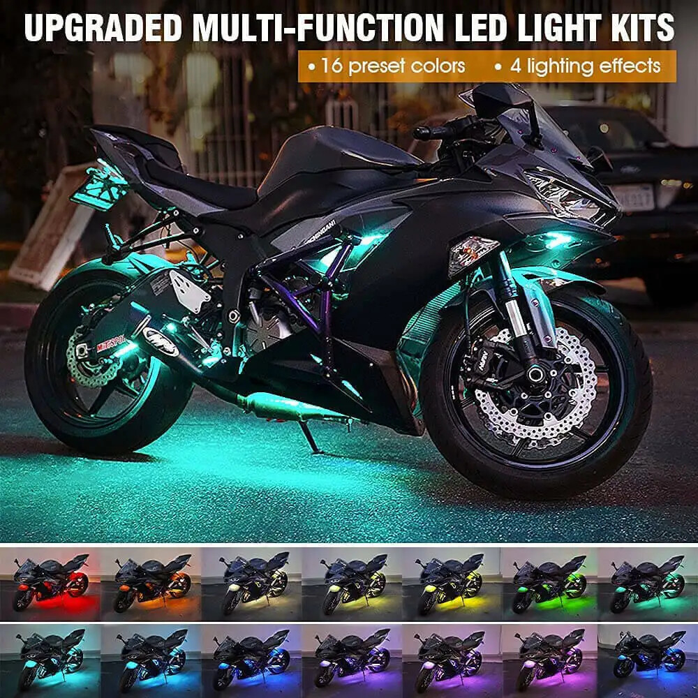 RGB LED Strip Under Car Tube Underglow Underbody System Neon Light Kit Light Bar
