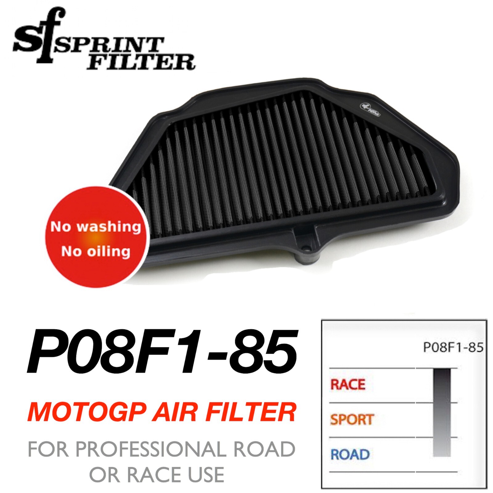 Sprint Filter P08 F1-85 Kawasaki ZX-10R