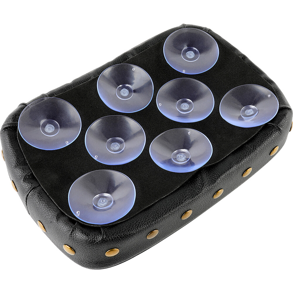 Rectangular Pillion Passenger Pad Seat w/ 8 Suction Cup Pad For Big Dog Chopper