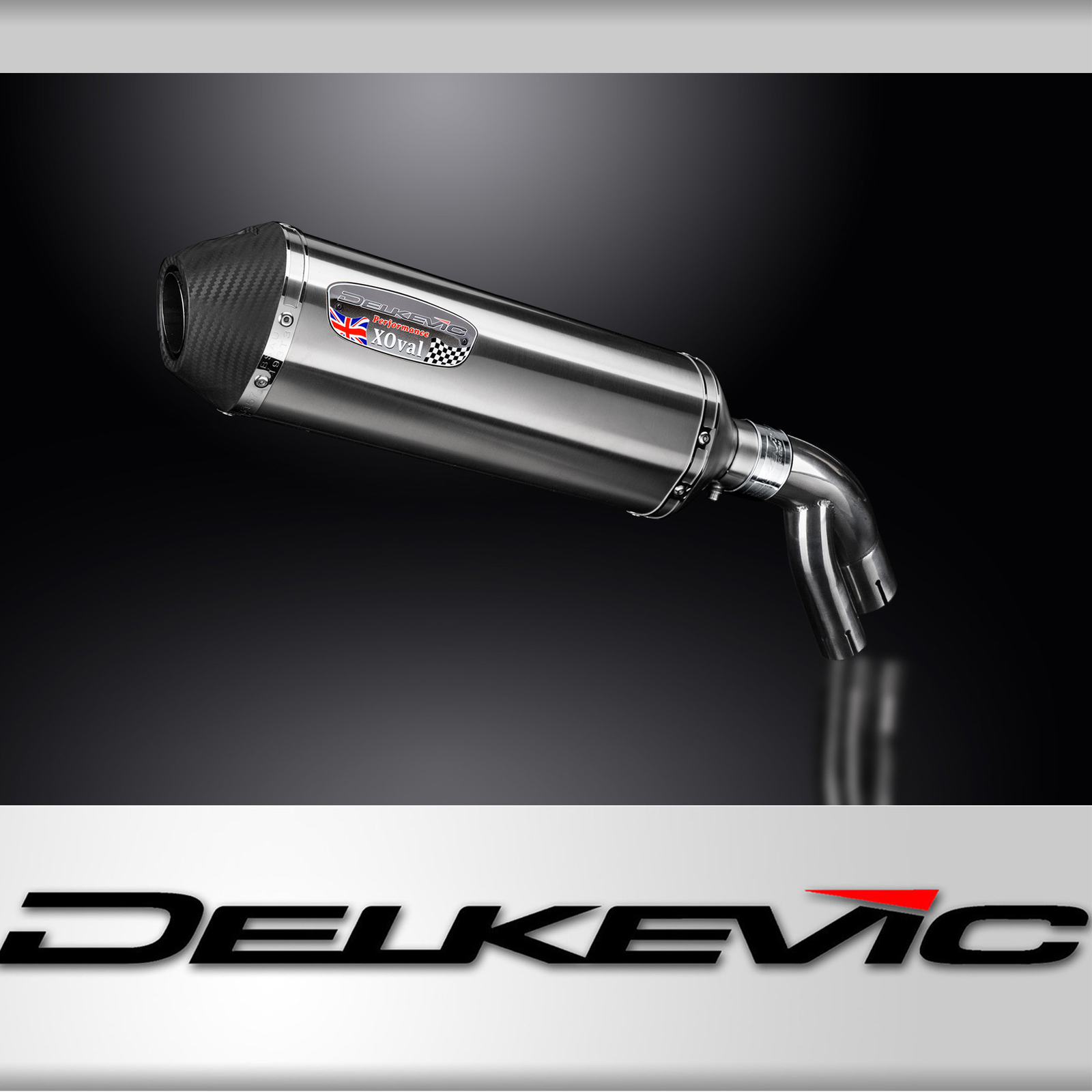 BMW S1000XR 2015-2019 Delkevic Slip On 13.5″ XOval Stainless Exhaust Muffler Kit