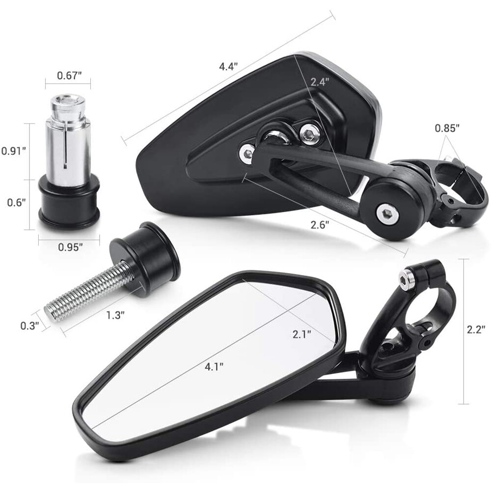 Motorcycle 7/8″ CNC Bar End Rearview Mirrors For Ducati Monster 696 797 821 1200