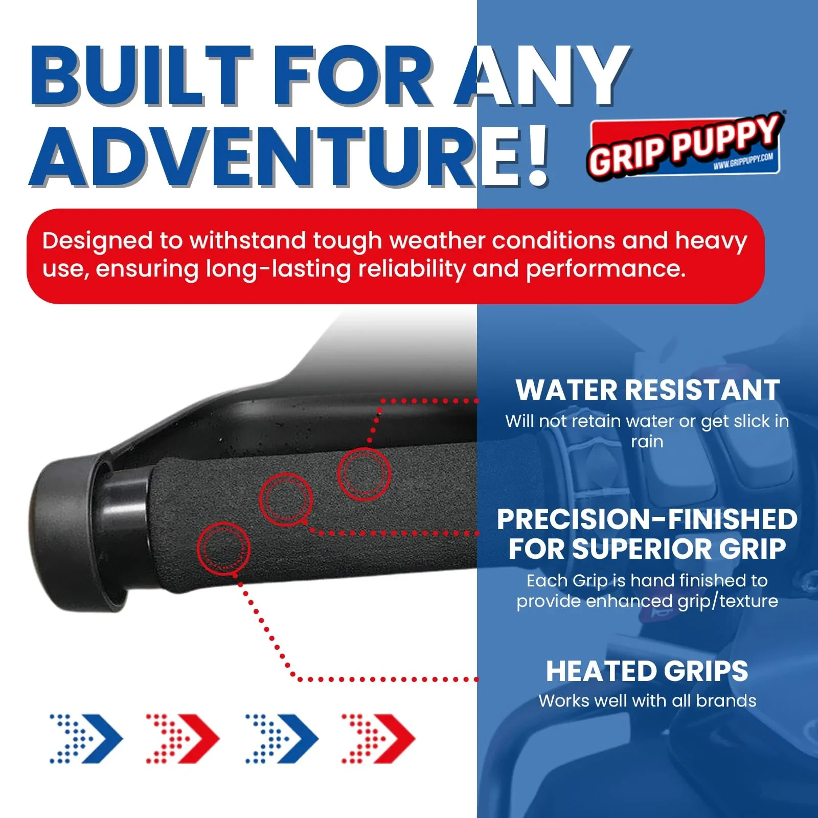Grip Puppy Comfort Grips for Triumph Motorcycles | 5 Year Warranty