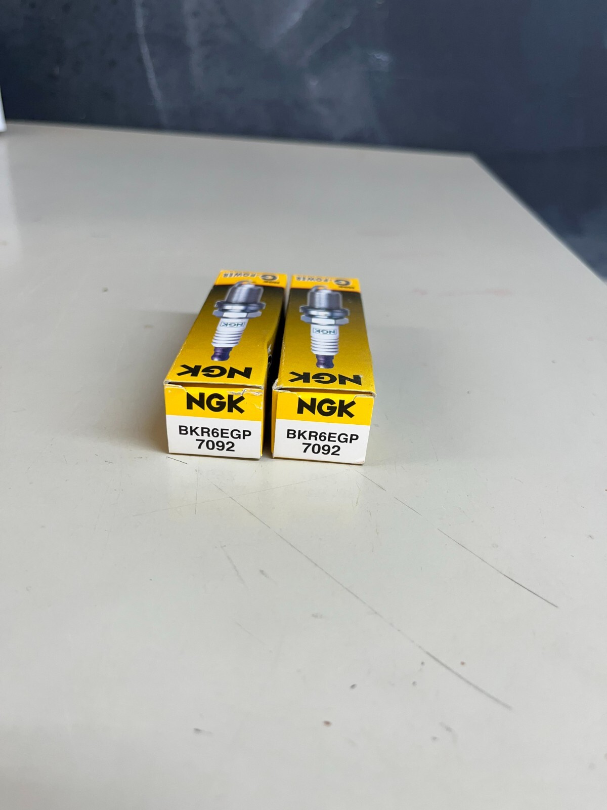 TWO NGK SPARK PLUGS 7092-BKR6EGP