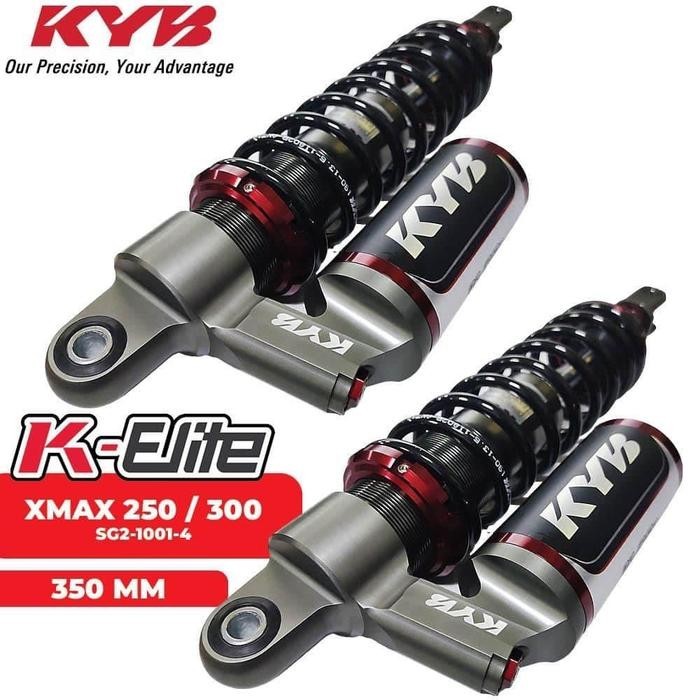 KYB K-Elite Series Rear Shock Absorbers Twin Pack (350mm) – Metallic Black