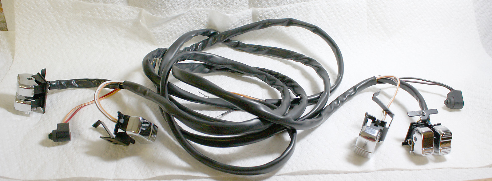 60″ Harley Davidson Chrome Switch Wiring Harness Handlebar Kit 83871 1996-2006