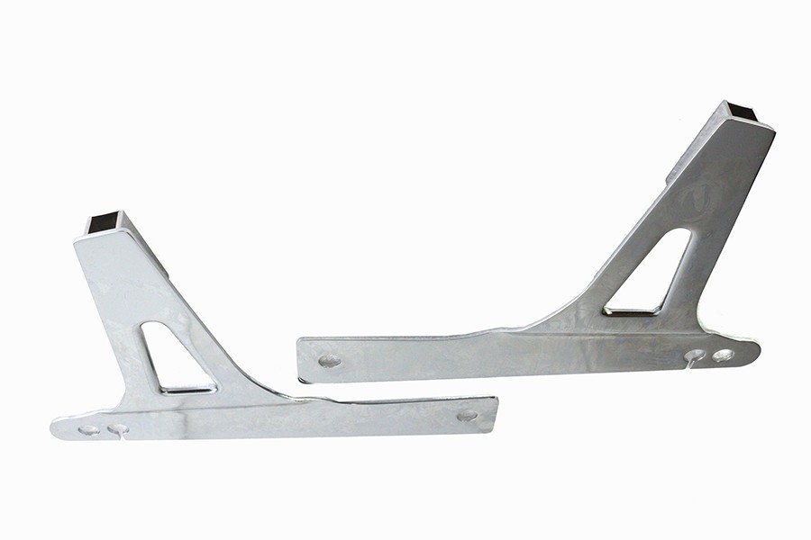 Chrome Sissy Bar Side Plates for Passenger Backrest Harley FXD Dyna 06-17