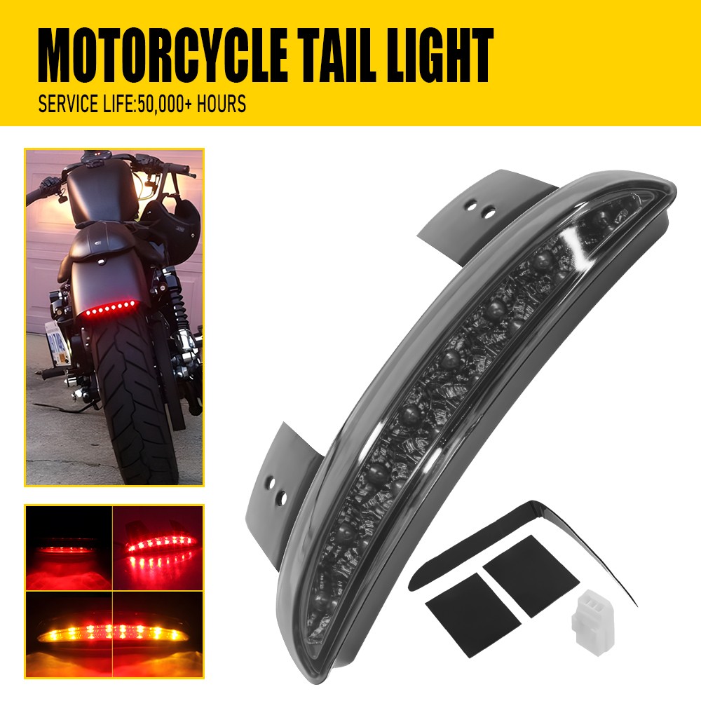 LED Brake Tail Lights Custom Fit For Harley Sportster XL883 1200 Forty Eight 48