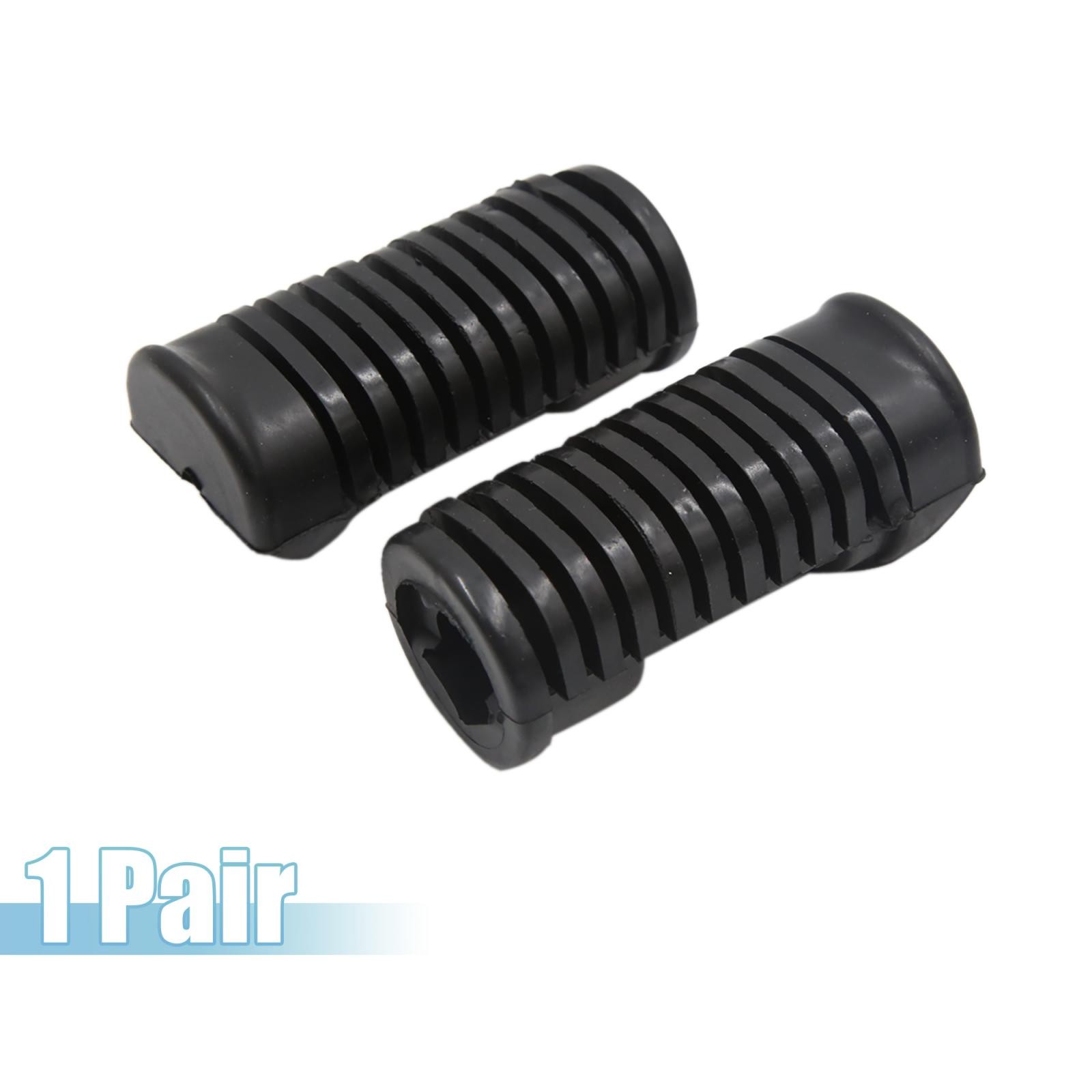 1 Pair 16mm 19mm Rubber Motorcycle Footrest Footpeg Foot Rest Peg Bicycle Black
