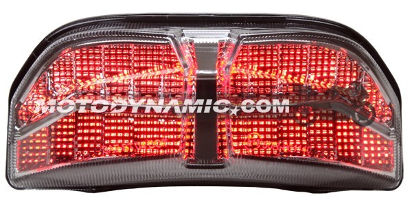 fit 11-13 Yamaha FZ8 FZ8N SEQUENTIAL Integrated Signal LED Tail Light CLEAR LENS
