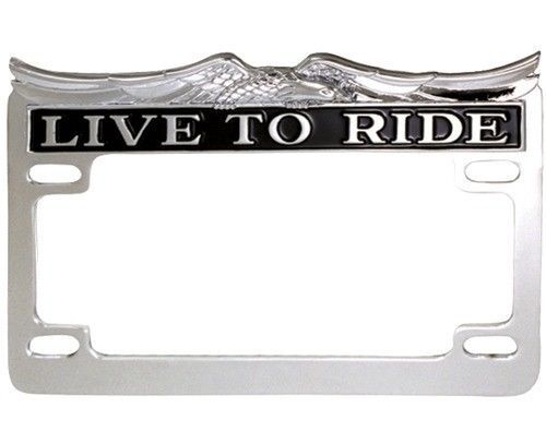 Mid-USA V-FACTOR LIVE TO RIDE LICENSE PLATE FRAME Universal 7×4 Frame 13217