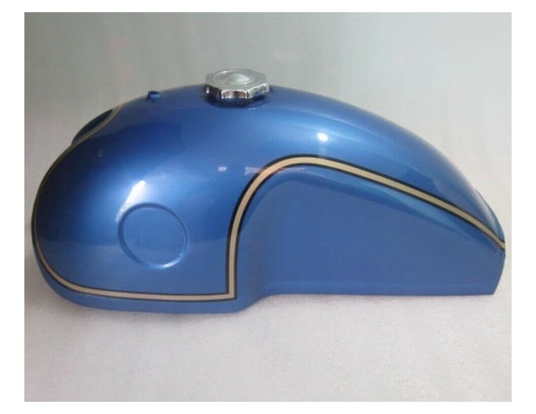 Fit For Benelli Mojave Kawasaki Ducati Yamaha Cafe Racer Blue Painted Fuel Tank