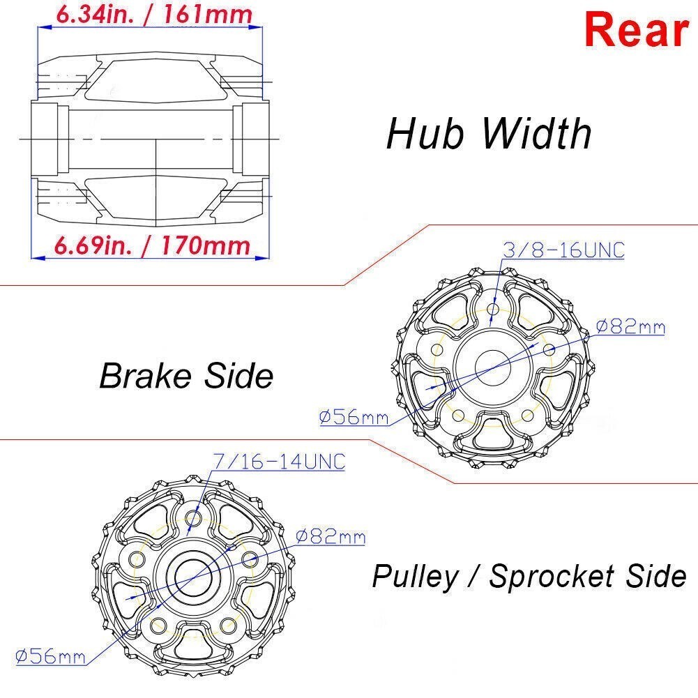 16X3.5 Fat Spoke Wheels Rims For Harley Sportster X48 Forty Eight Softail FLSTF