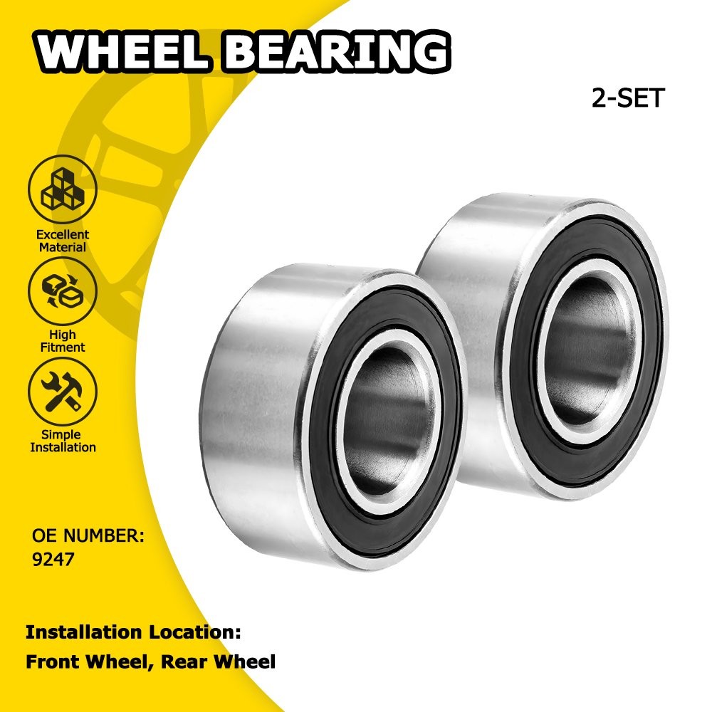 1X Axle Sealed Wheel Bearings Kit Front / Rear 9247 For Harley Touring 2000-2007