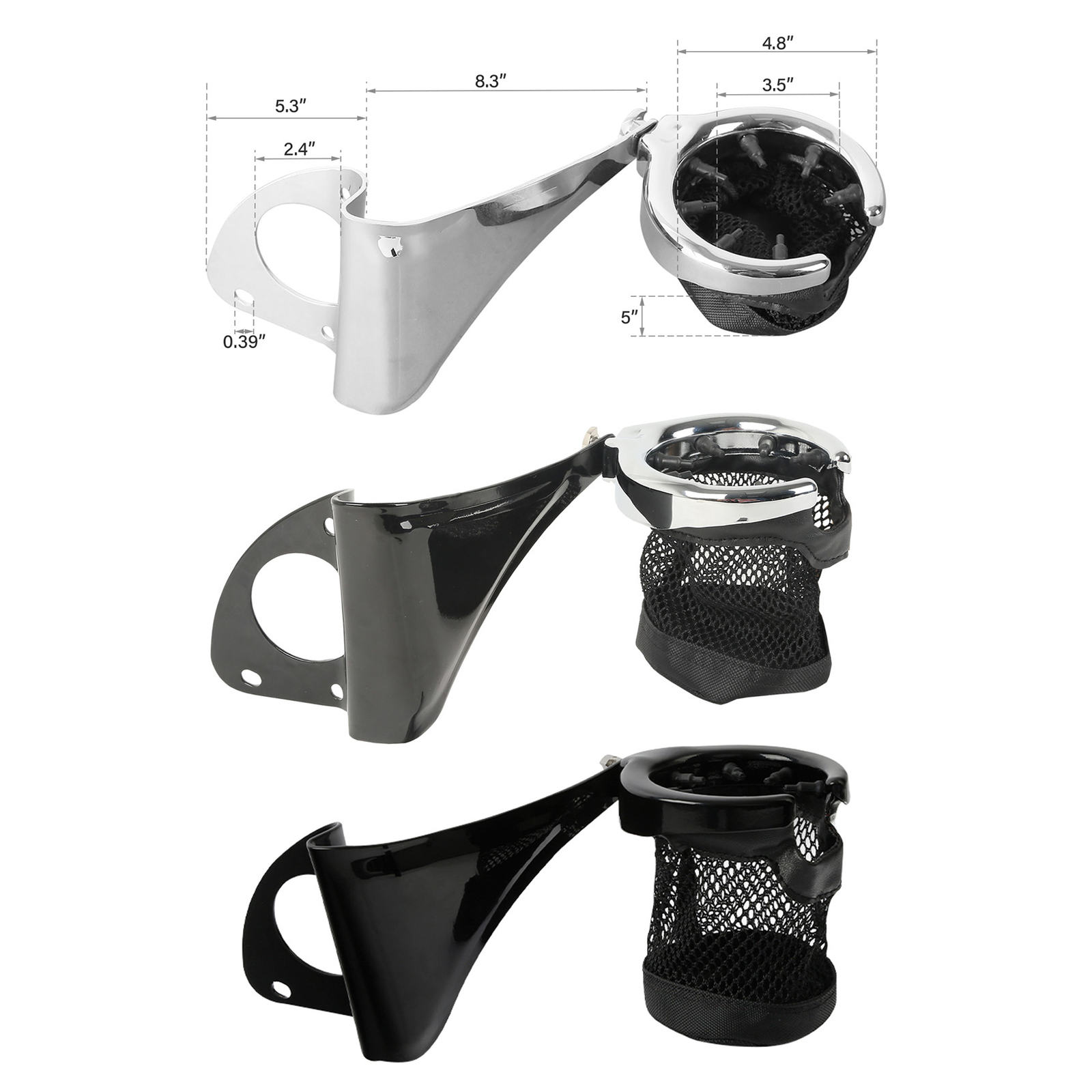 Drink Cup Holder Passenger Fit For Harley Touring Electra Street Glide 2014-2024