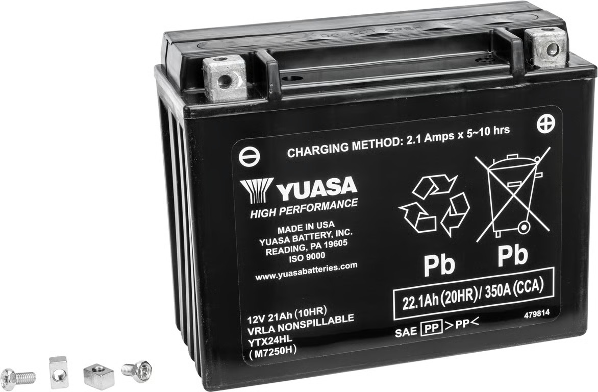 Yuasa High Performance Maintenance Free Battery – YTX24HL Motorcycle ATV/UTV PWC