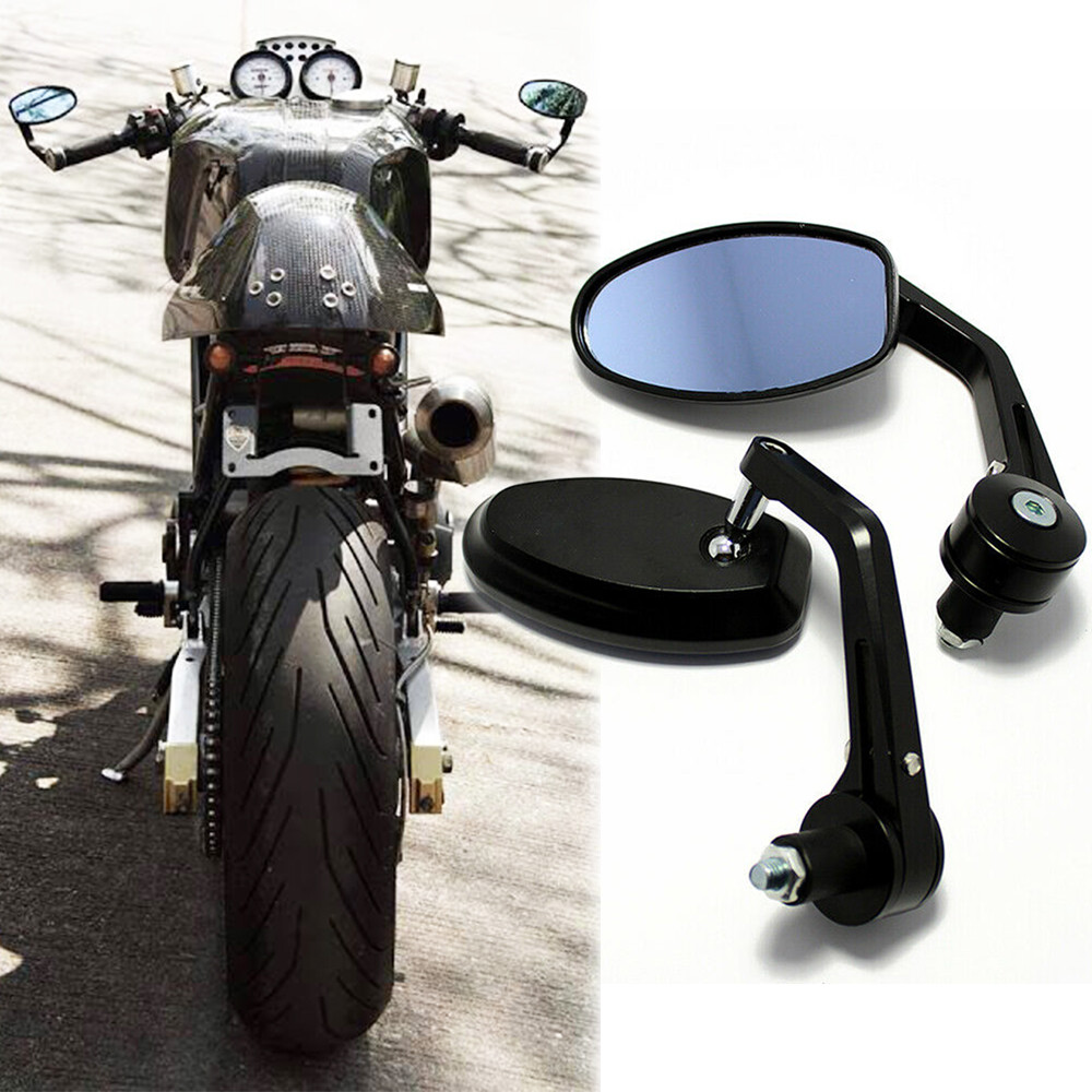 7/8″ Motorcycle Handle Bar End CNC Mirrors For Harley Chooper Bobber Cafe Racer
