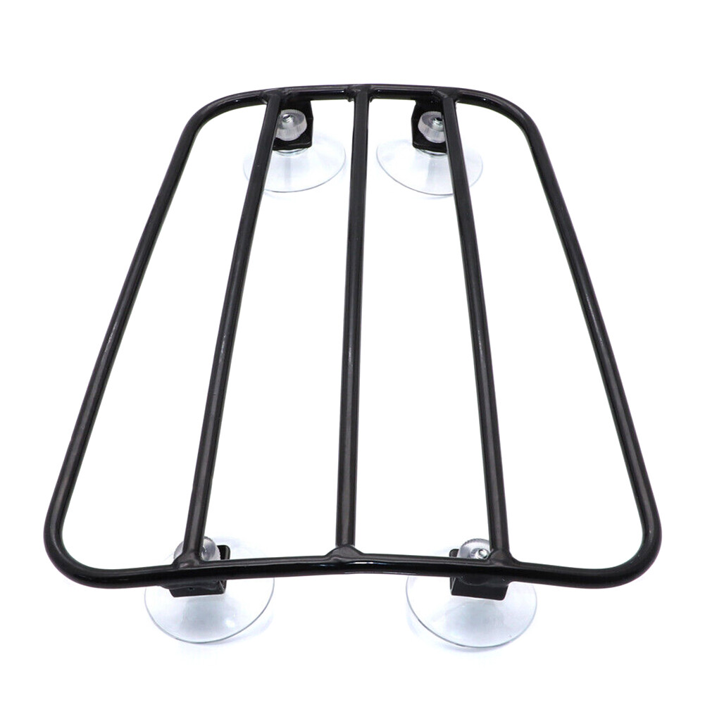 Universal Motorcycle Suction Cup Fuel Gas Tank Parcel Rack FOR Harley Cafe Racer