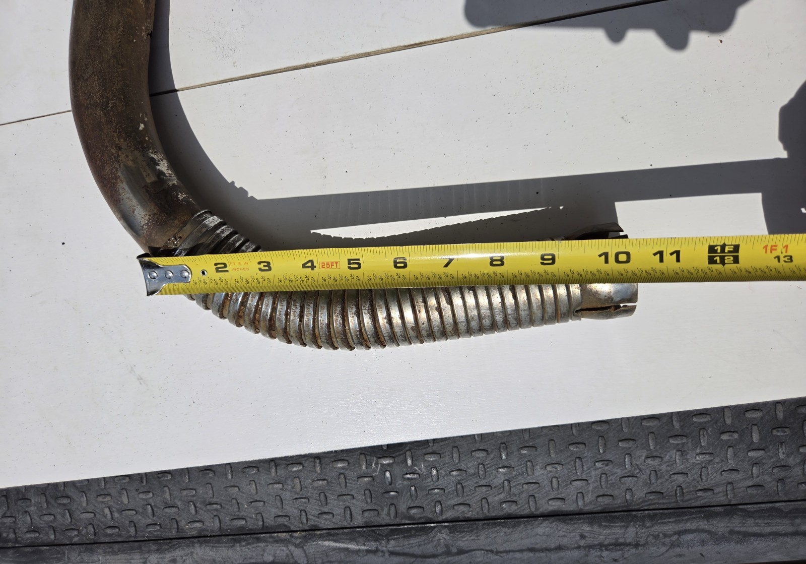 Vintage Flexible Motorcycle Exhaust Pipe Heat Shield Section Unknown Fitment