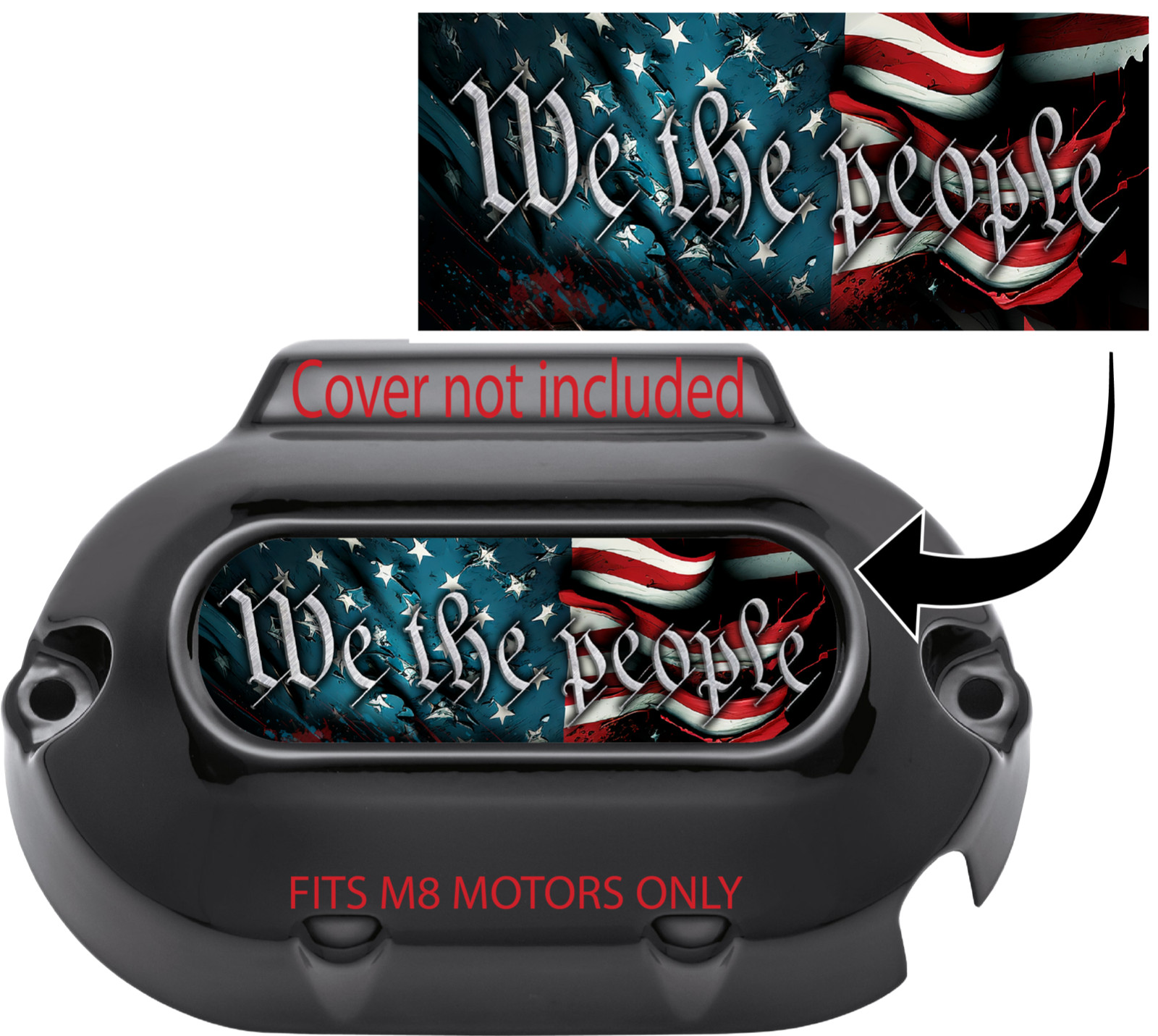 Custom Photo – Image M8 Transmission Cover Insert. Fits Harley Davidson M8 Motor