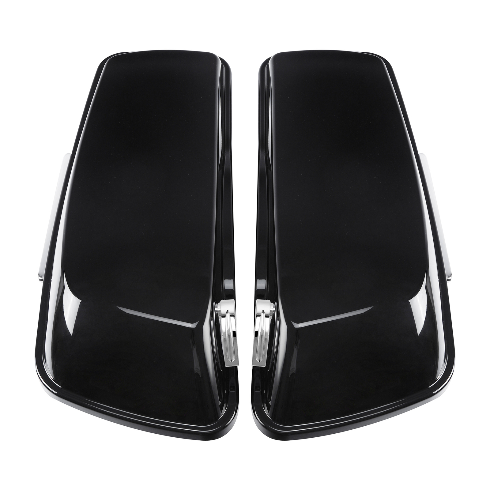 Vivid Black 5″ Stretched Hard Saddlebags Fit For Harley Touring 14-23