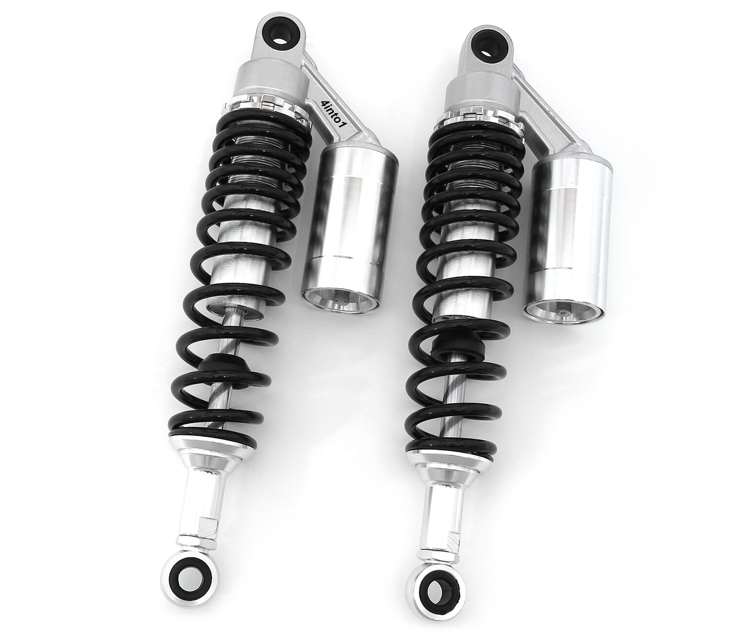 Silver & Black Remote Reservoir Shocks – Eye To Eye – 340mm 350mm for Yamaha