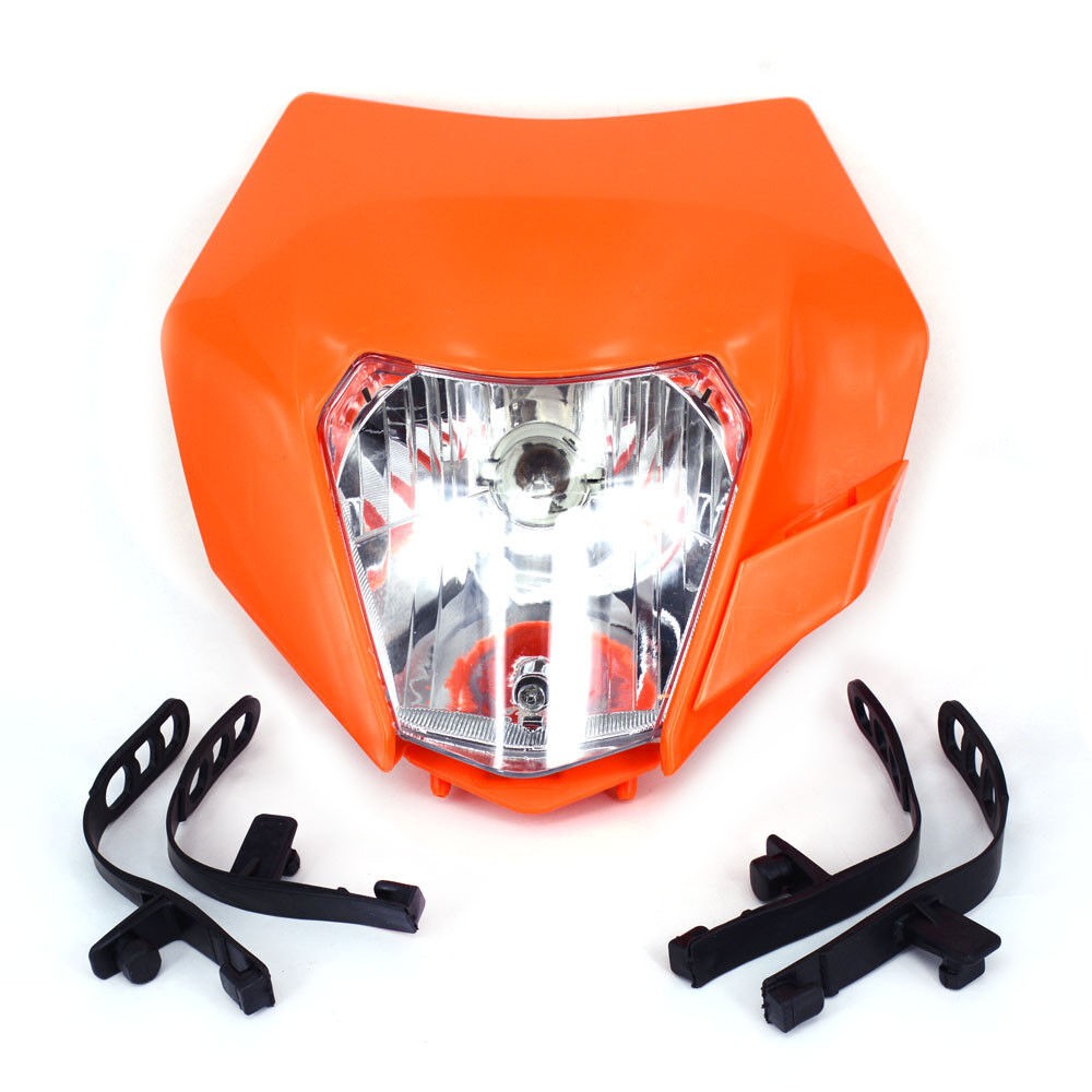 Enduro Super 950 Orange For Lamp Headlight Plastic PP Head Fits Light Front