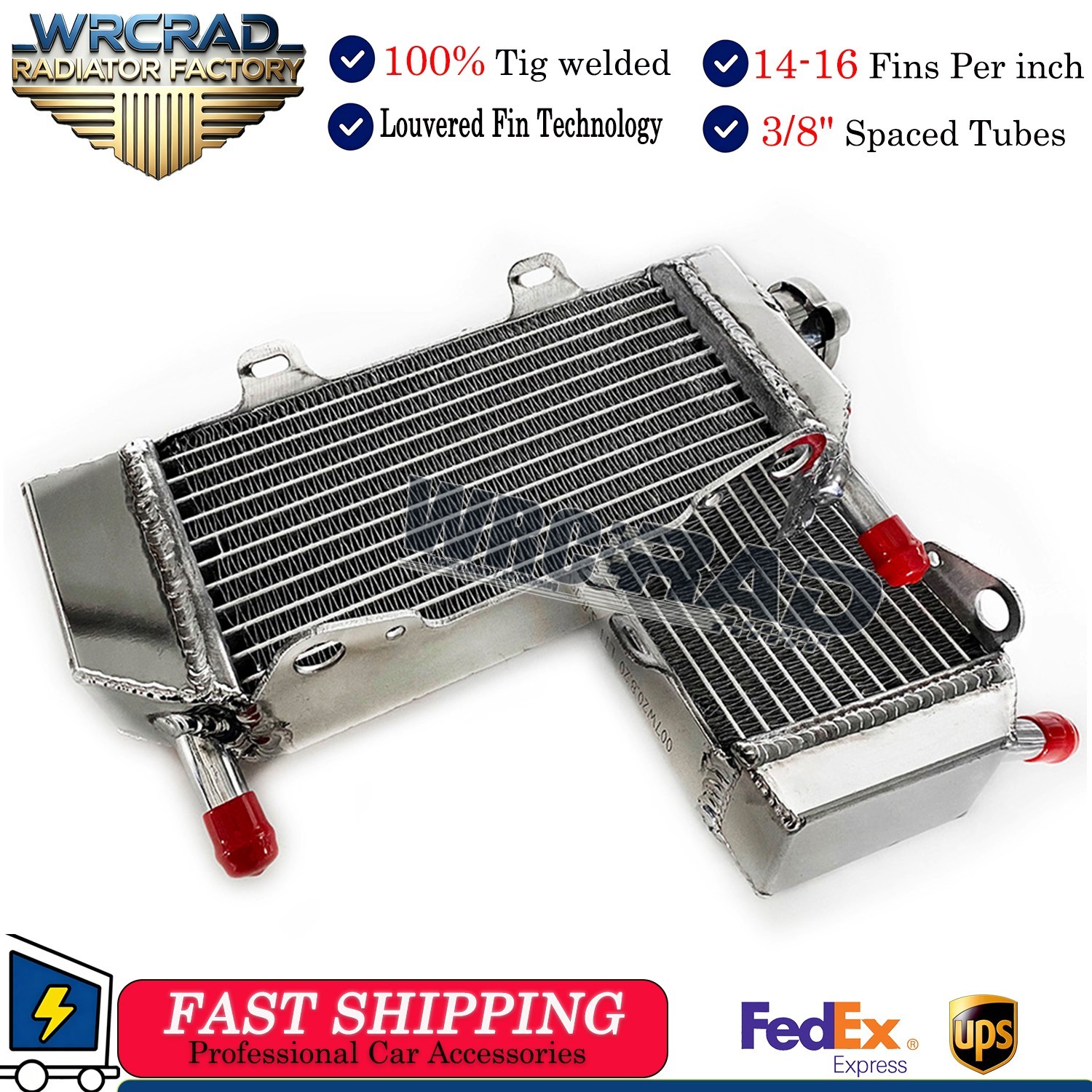 Aluminum Radiator fit Honda 2004-2009 CRF250R/04-17 CRF250X 2005 2006 2007 2008