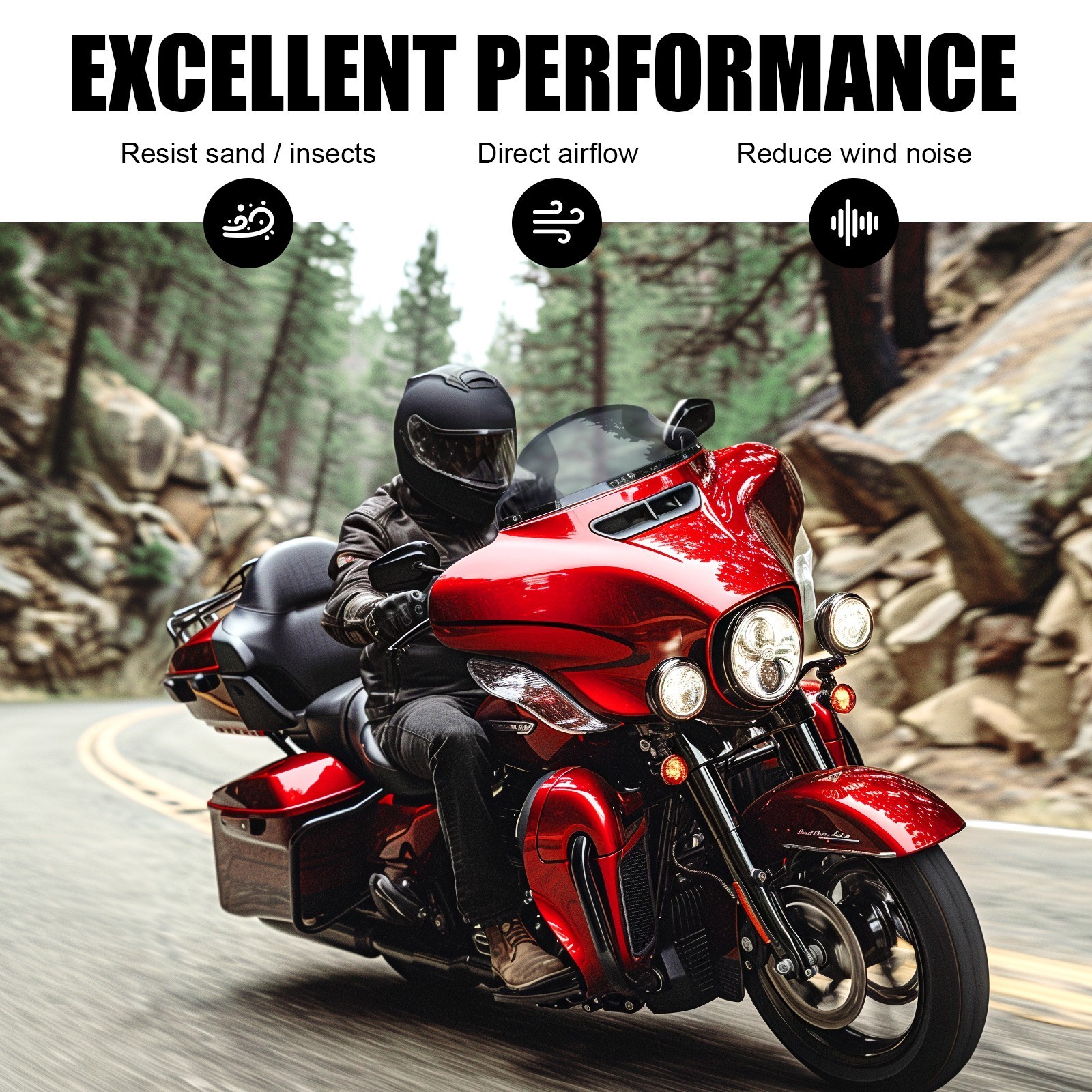 9″ Smoke Wave Windshield Windscreen For Harley Street Glide Special 2014-2024