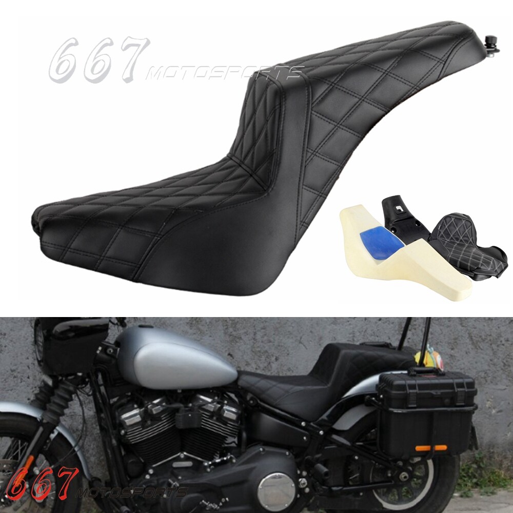 For Harley Street Bob 107 FXBB FXBBS 114 2018-2025 Gel Pad 2-Up Seat Club Style
