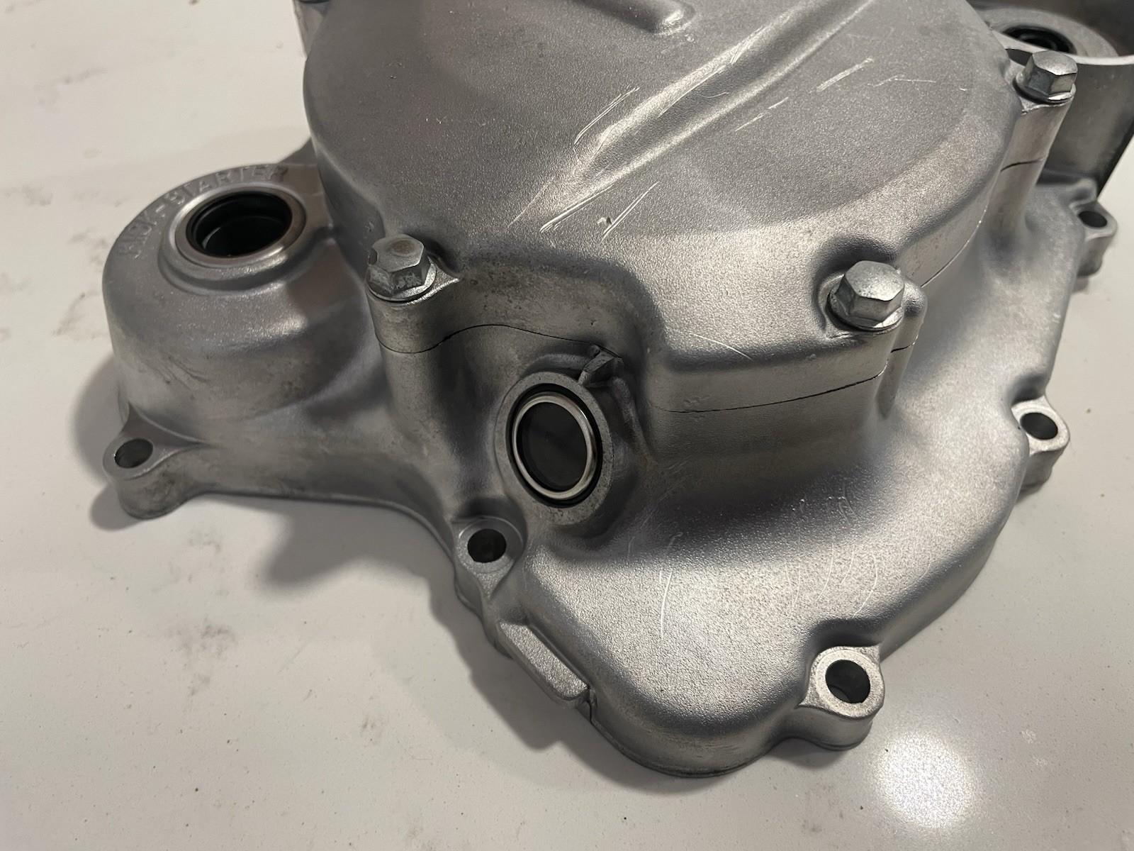 2003 SUZUKI RM100 OEM INNER OUTER ENGINE MOTOR SIDE CLUTCH COVER K1403-20041 03.