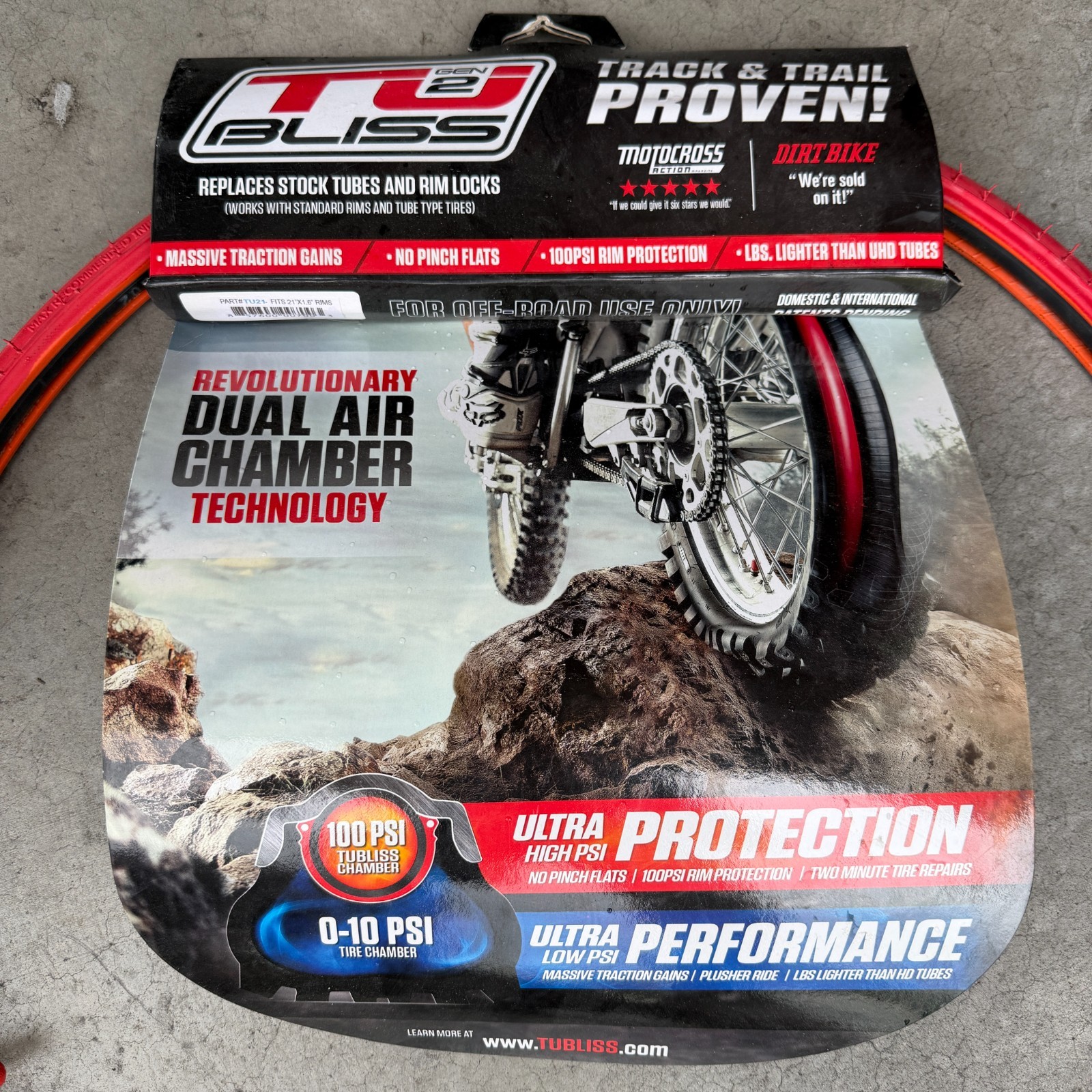 Nuetech TUbliss Gen 2.0 Tubeless System Kit 21in TU21 Fits 21″x1.6″ Rims